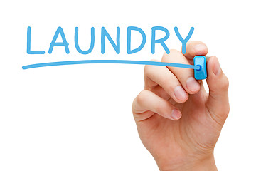 Image showing Laundry Blue Marker