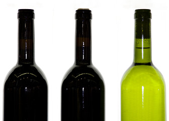 Image showing Some bottles of wine