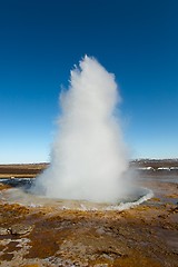 Image showing Erupting geyser in Iceland