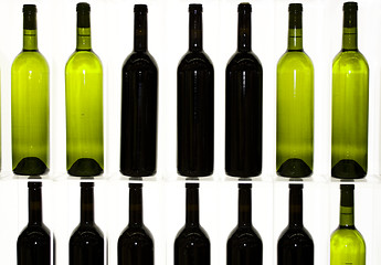 Image showing Some bottles of wine