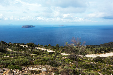 Image showing View from Nisyros, volcanic Greek island 