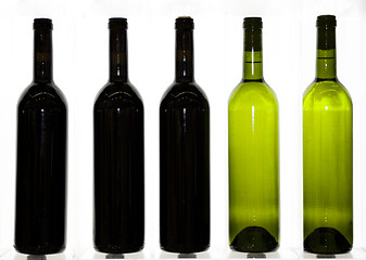 Image showing Some bottles of wine