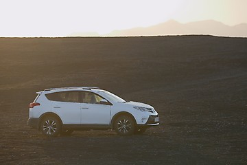 Image showing Toyota RAV4 in flaring sunlight