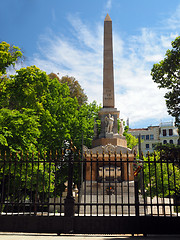 Image showing obelisk heroes  dos mayo sculpture Madrid Spain Europe 