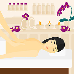 Image showing Woman recieving massage.