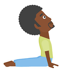 Image showing Man practicing yoga.