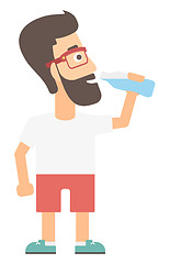 Image showing Man drinking water.