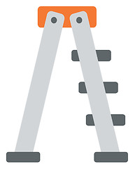 Image showing Metallic step ladder. 