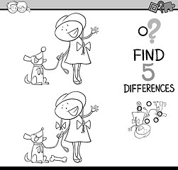 Image showing differences activity coloring book