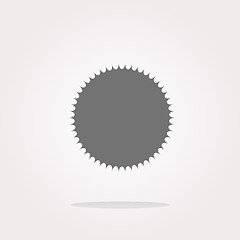 Image showing vector white glossy sphere icon button isolated on white. Web Icon Art. Graphic Icon Drawing