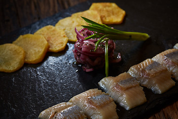 Image showing herring with potatoes