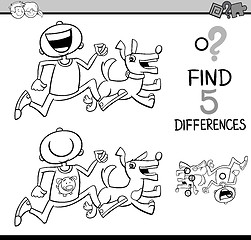 Image showing differences task coloring book