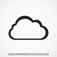 Image showing Cloud networking vector Cloud icon. Modern flat design.