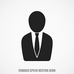 Image showing Finance vector Business Man icon. Modern flat design.