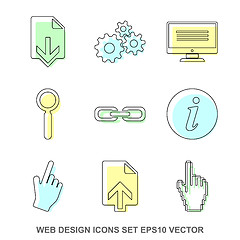 Image showing Set of web design Colored icons. EPS 10, vector illustration.