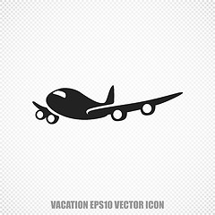 Image showing Tourism vector Airplane icon. Modern flat design.
