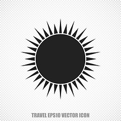 Image showing Travel vector Sun icon. Modern flat design.