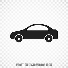 Image showing Vacation vector Car icon. Modern flat design.