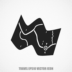 Image showing Travel vector Map icon. Modern flat design.