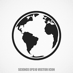 Image showing Science vector Globe icon. Modern flat design.