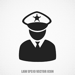 Image showing Law vector Police icon. Modern flat design.
