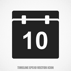 Image showing Timeline vector Calendar icon. Modern flat design.