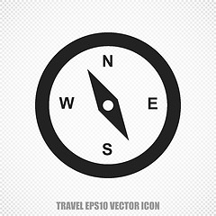 Image showing Vacation vector Compass icon. Modern flat design.