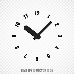 Image showing Timeline vector Clock icon. Modern flat design.