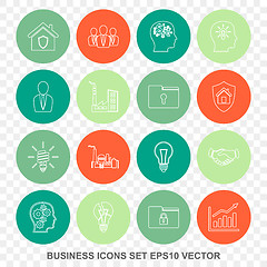 Image showing Set of finance Colored icons. EPS 10, vector illustration.