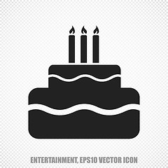 Image showing Entertainment, vector Cake icon. Modern flat design.