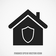 Image showing Finance vector Home icon. Modern flat design.