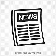 Image showing News vector Newspaper icon. Modern flat design.