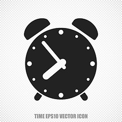 Image showing Timeline vector Alarm Clock icon. Modern flat design.