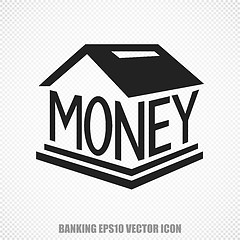 Image showing Banking vector Money Box icon. Modern flat design.