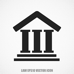 Image showing Law vector Courthouse icon. Modern flat design.