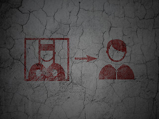 Image showing Law concept: Criminal Freed on grunge wall background