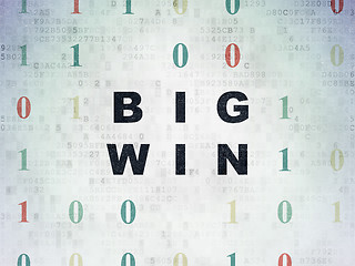 Image showing Finance concept: Big Win on Digital Data Paper background