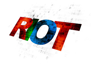 Image showing Political concept: Riot on Digital background