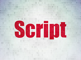 Image showing Software concept: Script on Digital Data Paper background