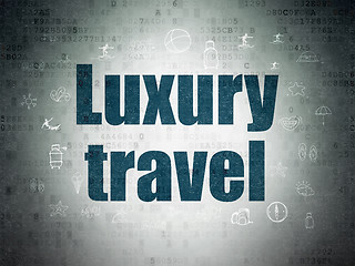 Image showing Tourism concept: Luxury Travel on Digital Data Paper background