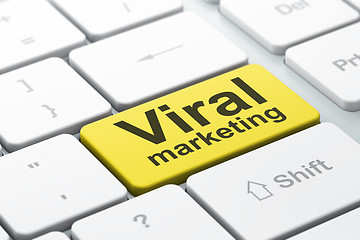 Image showing Marketing concept: Viral Marketing on computer keyboard background