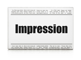 Image showing Marketing concept: newspaper headline Impression