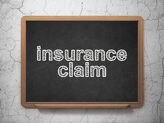 Image showing Insurance concept: Insurance Claim on chalkboard background