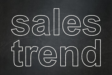 Image showing Marketing concept: Sales Trend on chalkboard background