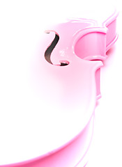 Image showing Stylized Artistic Pink Violin Outline