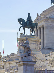 Image showing Equestrian statue of Vittorio Emanuele In Rome