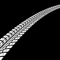 Image showing Tire tracks vector
