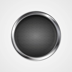 Image showing Abstract metal perforated circle background