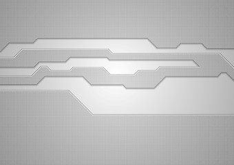 Image showing Abstract grey technology background