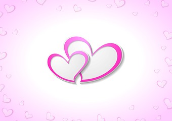 Image showing Pink hearts Valentine Day background